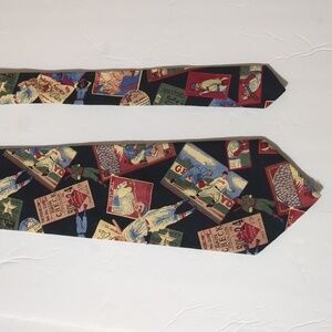 Tie Baseball Vintage County Seat jeans wear  baseball theme neck tie 100% cotton